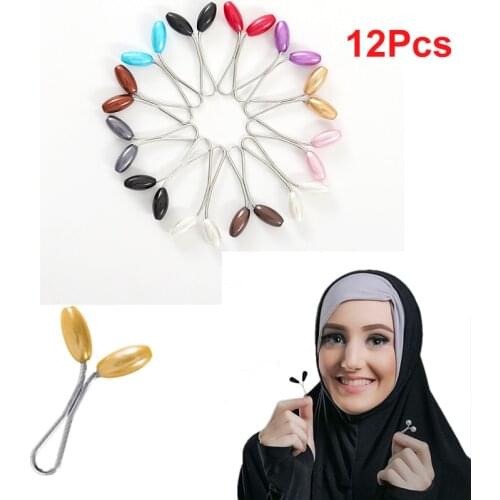 Oval Hijab Pins Scarf Clips Muslim Shawl Turban Islamic Arab Ladies Femme Women Jewelry Accessories Wholesale