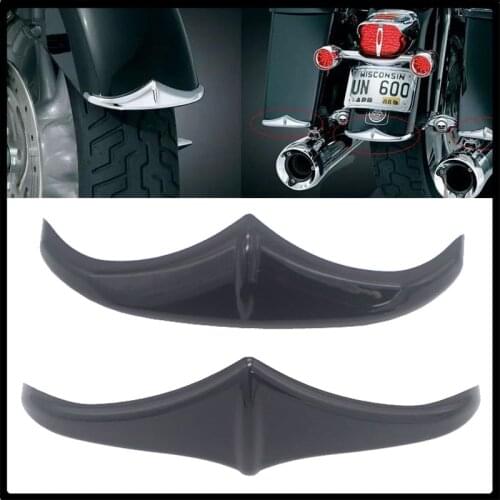 Motorcycle Front Fender Leading Trailing Edge Tip For Harley 1998-2019 2018 Touring Road King Glide Fairing Trim Cover Accent
