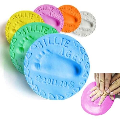 20g Baby Care Air Hand Foot Inkpad Drying Soft Clay Baby Handprint Footprint Imprint Casting Hand Inkpad Fingerprint