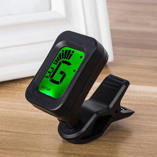 Portable Digital Clip-on Electric Tuner for Guitar Chromatic Bass Violin Ukulele Foldable Acoustic Tuning Device Musical