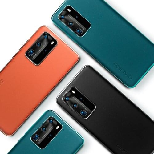 Qialino Genuine Leather Bag Phone Case For Huawei P40 Pro Fashion Luxury Ultrathin Back Cover For Huawei P40 For 6.1/6.58 Inches