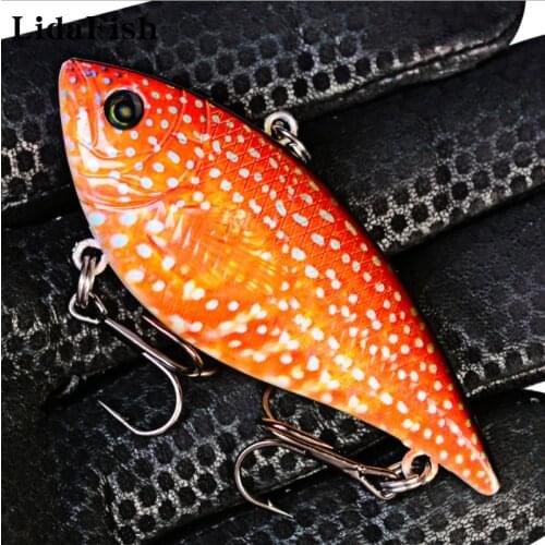 1Pcs Fishing Lure 6.95cm 12g Swimming Depth 0.6m--1.8m VIB Spoon Fishing Hard Bait Vibration Wobbler New