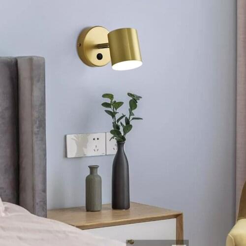Modern Wall Lamp LED Minimalist Gold Bedroom Bedside Living Room Study Sconce Nordic Aisle Lighting Acrylic Fixture Decor Light