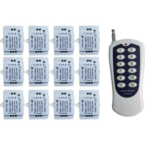 Universal AC 85v 110v 120v 220v wireless radio remote control relay switch receiver transmitter lighting switch 433mhz