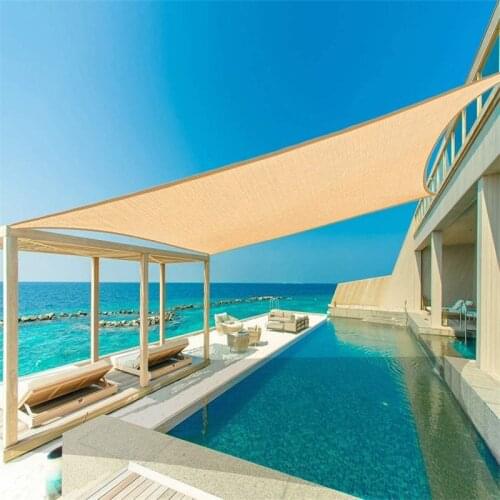 Waterproof Outdoor Awnings Triangular Shade Sail Garden Beach Camping Sun Sail Awning Anti-Ultraviolet Sun Canopy Pool Shade