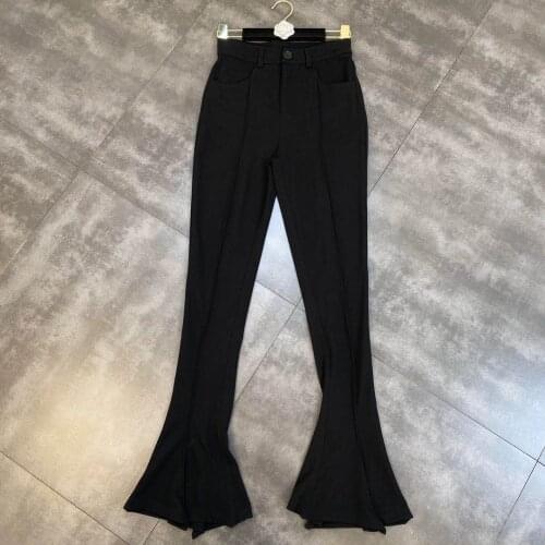 ZCSMLL Wide Leg Women Pants Solid Color Streetwear Fashion 2021 New Spring Fall High Waist Women Black Pants