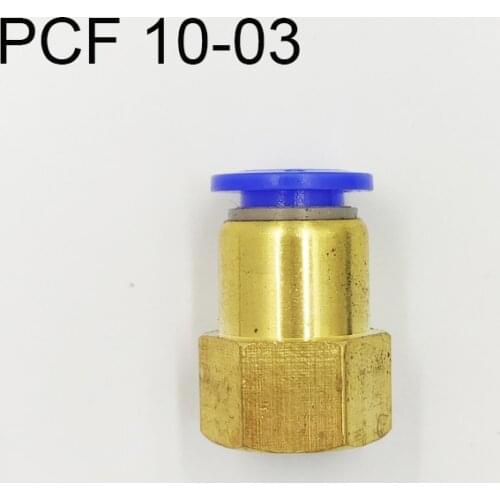 10Pcs Pneumatic Female Straight Air Fittings 10mm Tube Push In 3/8" Quick Connector PCF 10-03