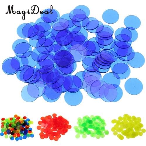 100Pcs/Lot Translucent Bingo Chip 3/4 Inch Class Math Games Toys Educational Toys for Children Kids Classroom Supplies Math Toys