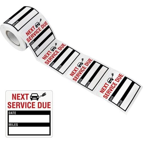 150pcs/roll Oil Change/Service Reminder Stickers Window Sticker Adhesive Labels Car Sticker