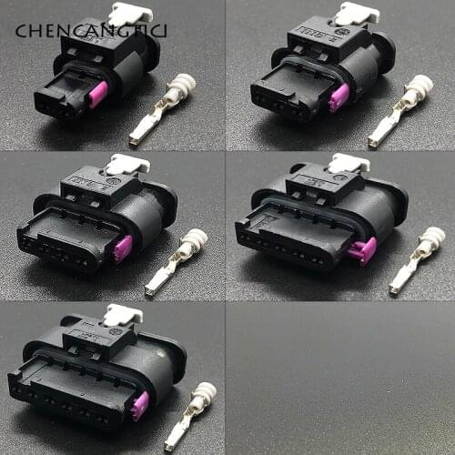 2 Sets 2 3 4 5 6 Pin Way Tyco AMP Auto Wire Connector Plug Reversing Radar Female Socket For VW Audi A4 A6L Golf Magotan