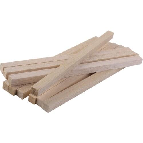 20pcs Square Wood Stick Wooden Dowel For Making Trunk Pole Hobby Craft 20cm