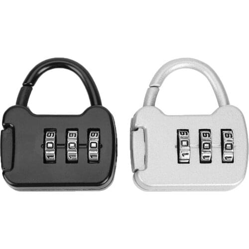 3 Digit Code Combination Password Lock Portable Travel Mini Zinc Carrying Luggage Case Security Lock Backpack Lock Padlock