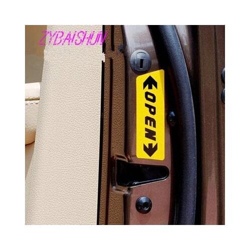 4 pieces/set. Reflective open door sticker warning child safety car sticker for Chevrolet Cruze TRAX Aveo Sonic Lova Sail EPICA