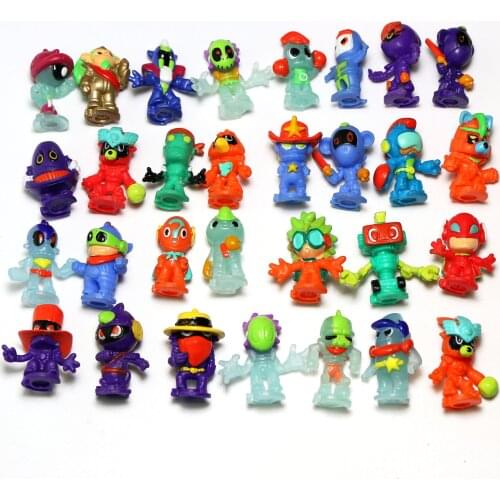 50pcs/set Cartoon Twisted Egg Toy Intelligent Beings Model Miniature PVC Action Figures Kids Playing Toy Gifts For Kid