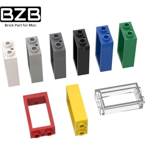 BZB MOC 60593 1x2x3 Window Frame High Tech Building Block Model Kids toys DIY Technical Brick Parts Best Gifts