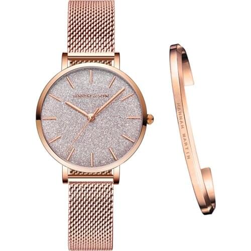 Stainless Steel Mesh Wristwatches Top Brand New Luxury Japan Quartz Movement Rose Gold Designer Elegant Style Watches For Women