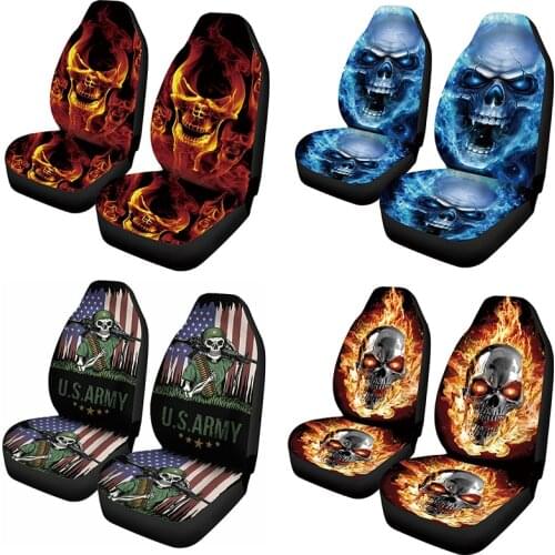 AIMAAO Car seat cover auto parts car front is suitable for most s, SUV s, skull head series covers