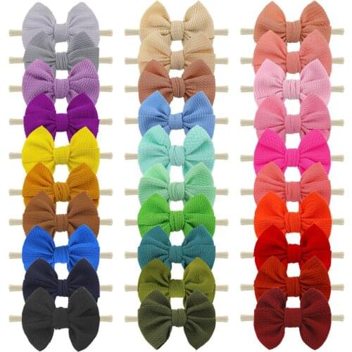 Baby children European and American simple three-dimensional small bow headdress children headband Baby hair accessories elastic