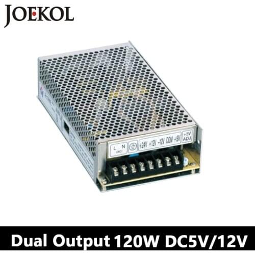 Switching Power Supply 120W 5V 12V,Double Output Watt Power Supply For Led Strip,AC110V/220V Transformer To DC 5V/12V,led Driver