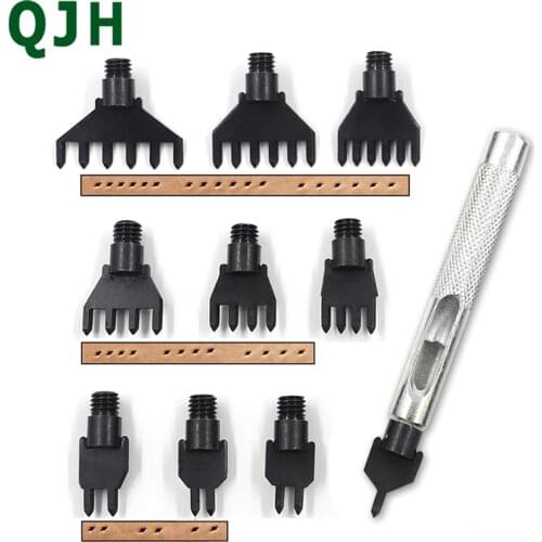 Leather craft tools punching tools home sewing punching stitching punch replacement punching set tool manual DIY stitching punch
