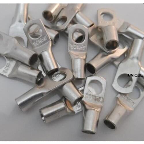 20PCS SC10-6 8 AWGX1/4" TINNED COPPER LUG BATTERY CABLE CONNECTOR TERMINAL