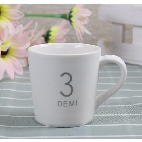 Brief Espresso Coffee Cup, Solid Color White 3oz 10pcs/lot