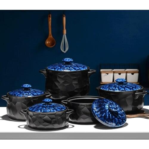 Kitchen Accessories Cooking Pot Korean Noodles Ceramic Soup Pot With Lid Non Stick Cooking Pot Ollas De Cocina Kitchenware BC