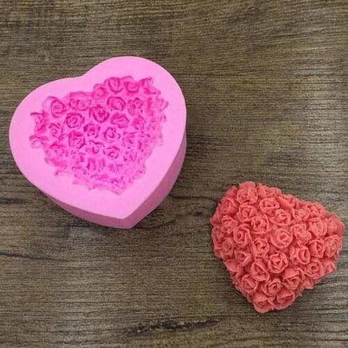 Cute Love Rose Mold 3D Silicone Cake Mold Fondant Tool Cake Cake Mold DIY Halloween Christmas Gift