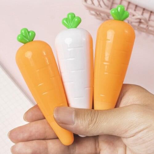 Kawaii Carrot Portable Correction Tape Cute White Corrector Bullet Journal Accessories Korean Stationery Office School Supplies