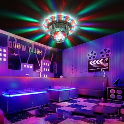 Mini EU/US plug LED Disco DJ Stage Light Portable Family Party Ball Colorful Light Bar Club Stage Effect Lamp Phone Lightings