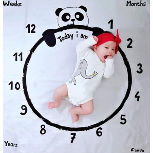 Baby Milestone Blanket Photography Background Prop Cloth Monthly Growth Photo