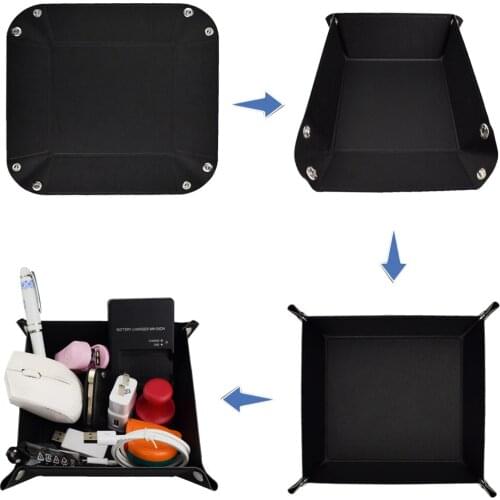 Multi-function desktop storage box Home living room fruit tray Folding box digital accessories porch storage box