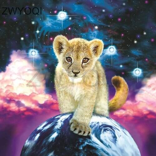 Full Round Diamond mosaic Leopard earth 5DDIY Diamond embroidery Leopard Full Square Diamond painting Cross stitch Leopard earth