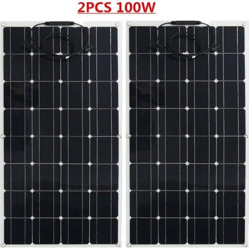 China manufacture thin film flexible solar panel 100w panel solar monocrystalline solar cell 12v solar charger for home 200w300w