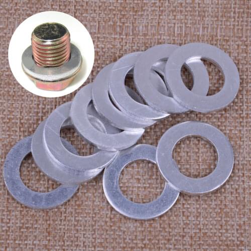 DWCX 10pcs 14mm Car Engine Oil Drain Plug Crush Washer Gasket 9410914000 fit for Honda Civic Accord Acura CL Integra