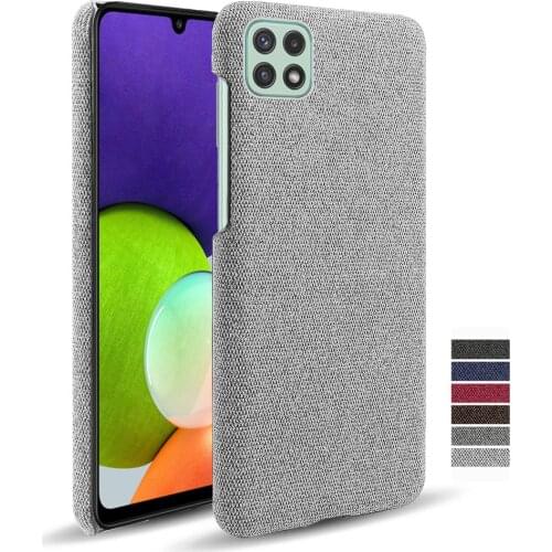 Luxury Cloth Business Case For Samsung A22 A82 5G S21 FE Funda Slim Hard PC Cover For Galaxy Quantum 2 M62 F62 M21s F41 Coque