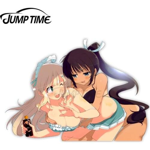 Jump Time 13 x 9cm For Senran Kagura Homura Yomi Car Stickers and Decals Occlusion Scratch Vinyl Waterproof Bumper Windows Decor