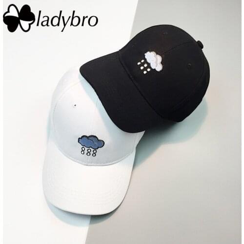 Ladybro Women Baseball Cap Summer Cap Male Cotton Hat Rain Embroidery Dad Hat Clouds Snapback Hat For Men Bone Female Casquette