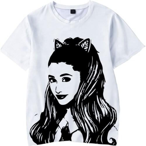 Sweatshirt Ariana Grande 3D Print tshirt men women T-shirts Cool Streetwear Clothes kids Summer Short Sleeve ladies Tshirt tops