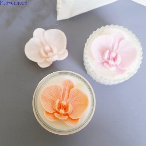 3D Flower Mold Phalaenopsis Aromatherapy Gypsum Silicone Molds Chocolate Mold Soap Making Tools Cake Mold Epoxy Resin Molds