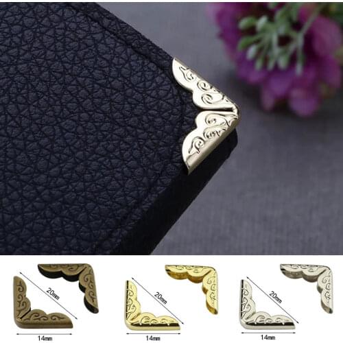 1Pcs 14*20mm Albums Menus Folders Antique Bronze Metal Book Scrapbooking Notebook Corner Protectors Corner Protection