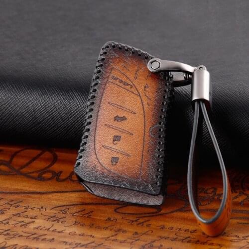 Car Accessories Genuine Leather Car Auto Remote Key Case Cover Holder Skin Shell Fit for Lexus Es200 Rx300 Es300h NX Ct200h
