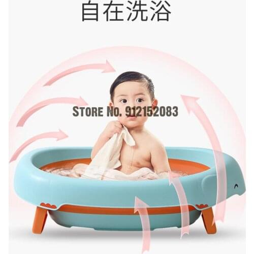 Rikang Baby Bathtub Newborn Childrens Household Large Folding Bathtub Thickened Baby Bath Bucket Can Sit And Lie Down