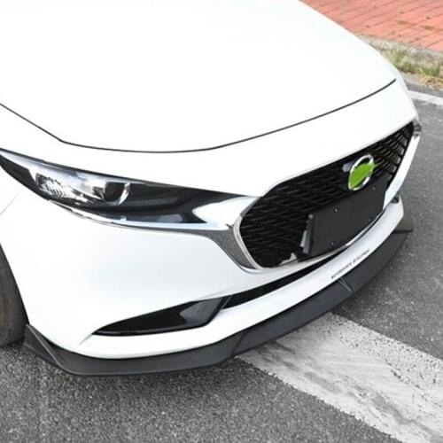 CEYUSOT FOR New Mazda 3 front spoiler separator 2019 2020 Mazda3 ABS front bumper surround trim protection M3 black Auto parts