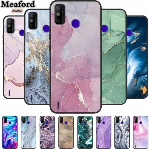 Phone Case For TECNO Spark 6 GO Case Silicone TPU Soft Bumper For TECNO Spark 6 Go 6.52" Case Spark6 Go Luxury Marble Funda Capa