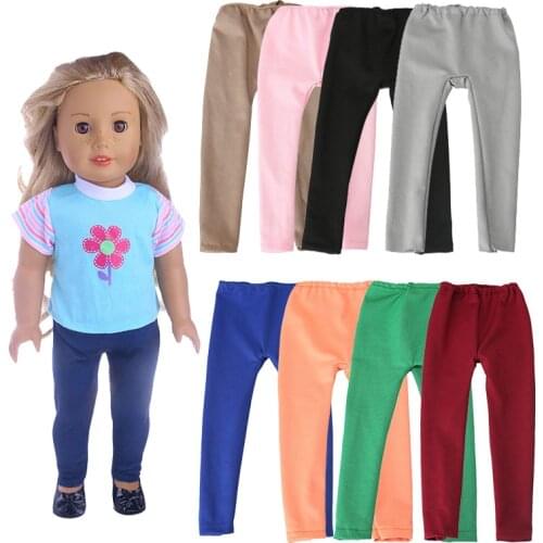 Doll Leggings Pants Fit 18 inch 43cm Doll Clothes Born Babies Doll Clothes For Baby Birthday Festival Gift Girls Russia Toy