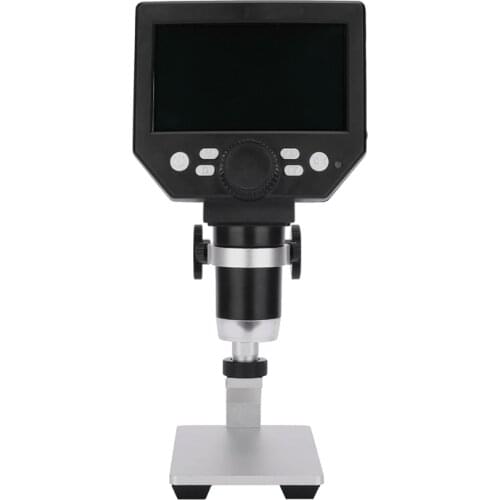 Electronic USB Microscope 1-1000X Digital Soldering Video Microscopes 4.3" LCD HD Magnifying Camera 8 LED Metal Stand Magnifier