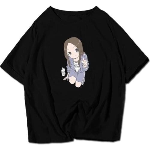 High-Q Unisex Teasing Master Takagi-san Nishikata Tee T-Shirt shirt Teasing Master Takagi-san Takagi Cotton t-shirt tee tshirt