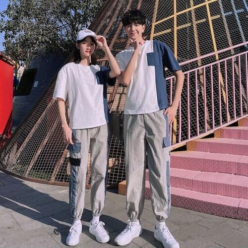 2021 Ｎew Ｓhort Ｓleeve T-Ｓhirt Ｆor Ｃouples Ｗith Ｌoose Ｈalf