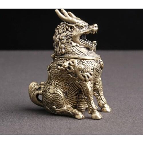 Incense Burner Bronze Antique Mythical Beast Creative Home Decor Dragon Incense Holder Censer Office Desk Ornaments Decorations